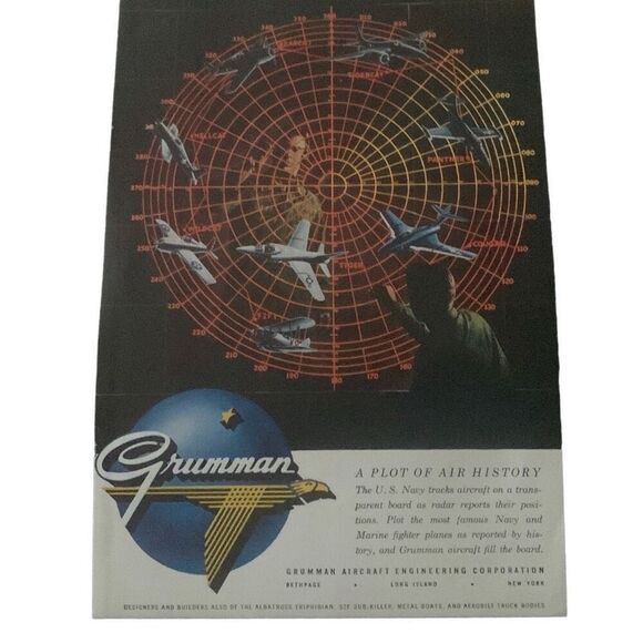 Vintage 1955 Grumman Plot of Air History Ad Advertisement - Picture 2 of 4